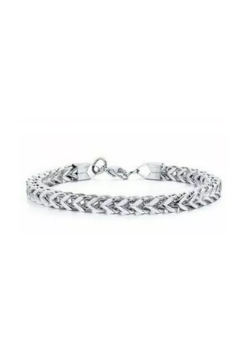 Genérico - Pulsera Masculina De Acero Quirúrgico, Brazalete, Color Plata