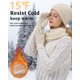 thumbnail image 2 of Set de gorro de invierno, bufanda y guantes para mujer, con forro polar, 2 of 3