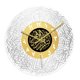 thumbnail image 1 of Reloj De Pared Redondo De Caligrafía Islámica De 12 Pulgadas Musulmán Eid Plata Y Oro, 1 of 5