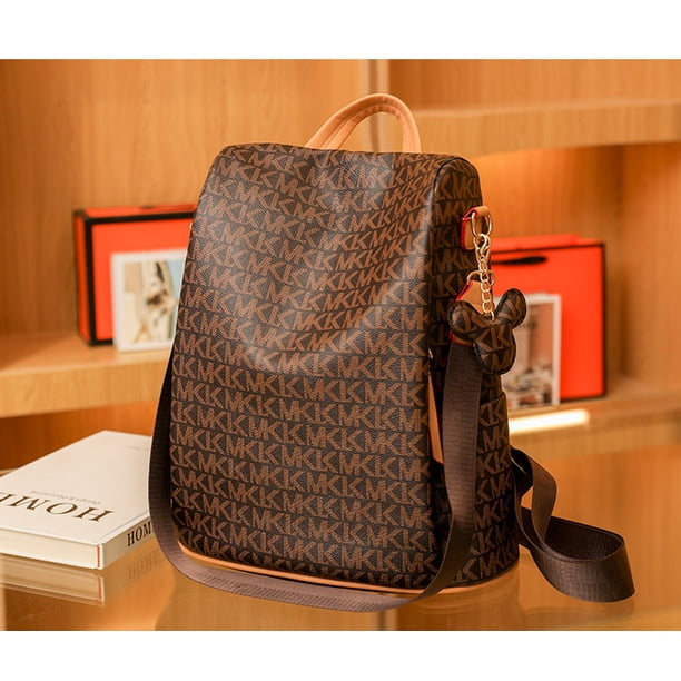 High Quality Leather Ladies Backpack Luxury Designer Women Shoulder Bag Girls School Bag Letter Printing Anti Theft Backpack