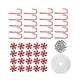 thumbnail image 3 of Decoraciones Para árboles De Navidad Candy Cane Muleta Colgantes Encanto Para Vacaciones 35 Mm Rojo Blanco, 3 of 5