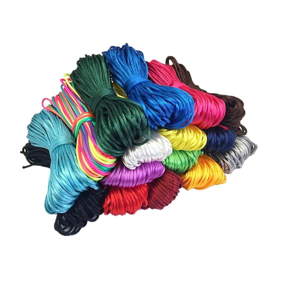 Cordón de seda de nailon para hacer joyas Fbshicung, 2 mm, 160 m, 16 colores