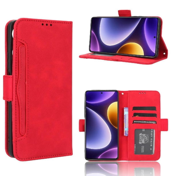 Funda Cartera Magnética para Xiaomi Poco F5 5G- Tarjetero Desmontable, Cuero PU, Soporte