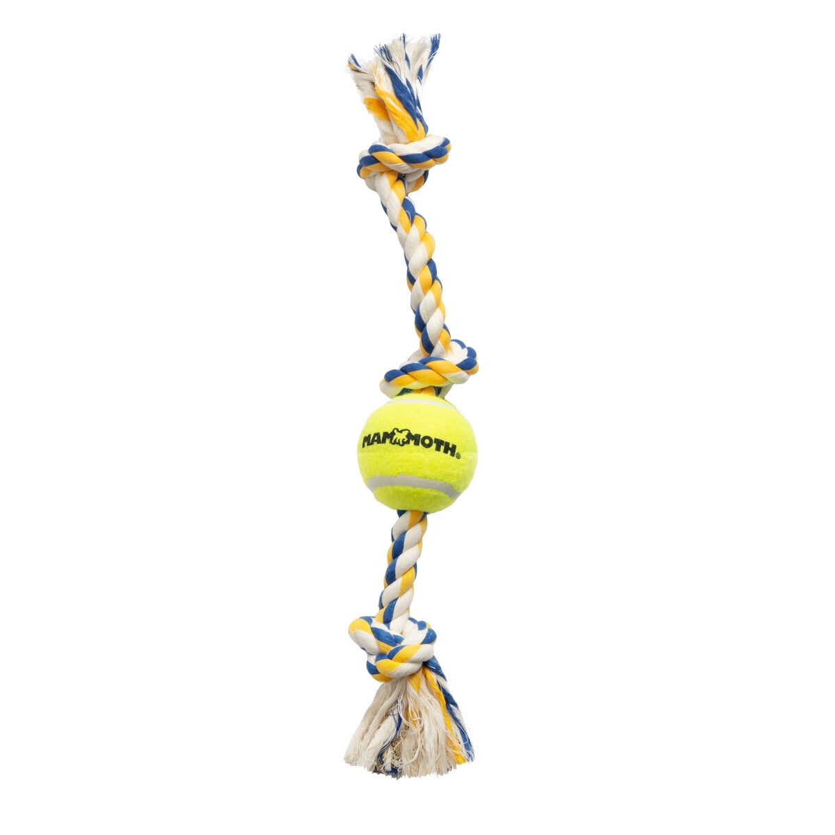 Juguete Cuerda Perro Mammoth 3 Nudos Mediano Con Pelota