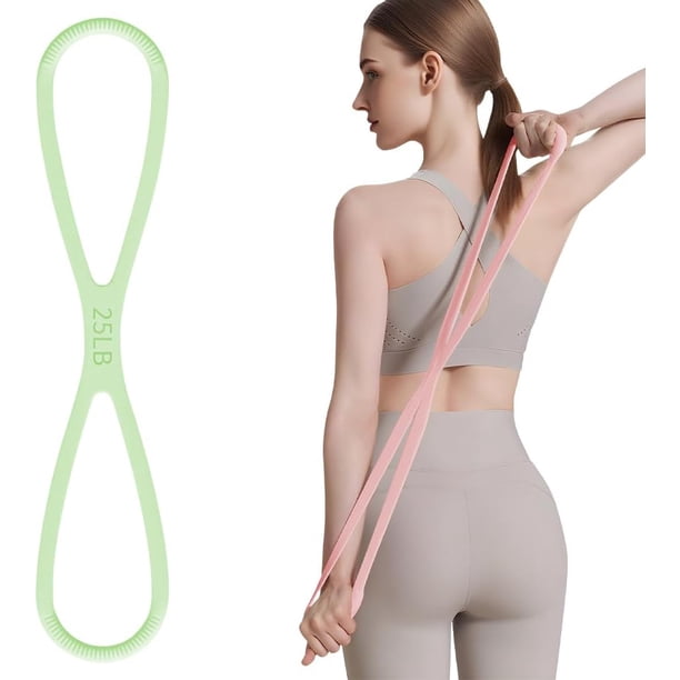 Banda resistencia figura 8 asas 7-16kg silicona polea yoga pilates