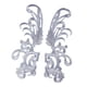 thumbnail image 5 of 2 piezas de , tela de decoración artesanal de costura, accesorios de disfraces, apliques adhesivos 3D DIY, para graduación, novia, vaq Plata, 5 of 5