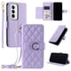 thumbnail image 1 of Funda tipo billetera FOXDOCK para OPPO Reno 12 5G – Tapa abatible con correa para mujer, 1 of 5