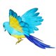 thumbnail image 3 of Artificial emplumado animal pájaro jardín estatuilla decoración loro azul claro, 3 of 3