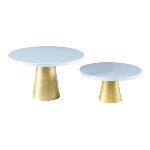 Magideal - 2 Uds Soporte De Pastel Redondo Soporte De Decoración Placas De Exhibición De Pasteles Soportes De Cupcakes Accesorios Soporte De Cupcakes Para Fiesta