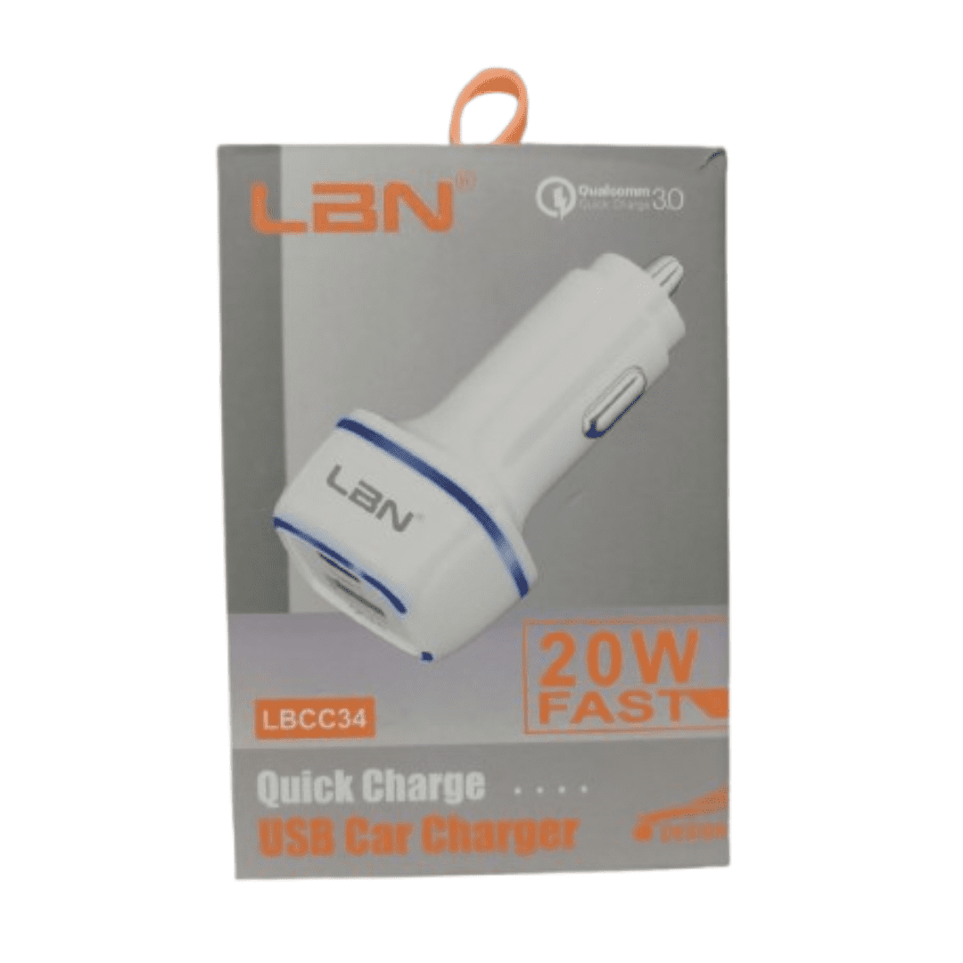 Lbn - Cargador Usb/tipo-c Para Vehiculos Lbcc34 Negro