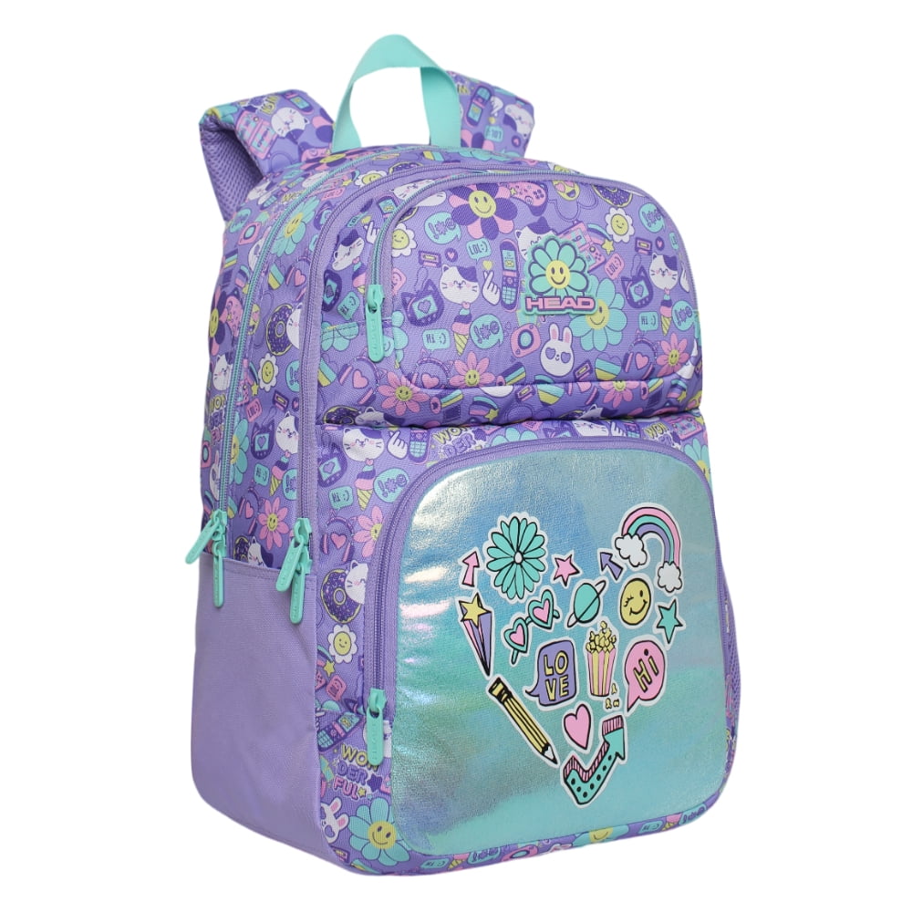 Mochila Infantil Niña Fantasy Emoticones Lila Head