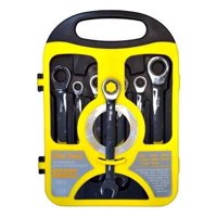 Genérico - Juego Llaves Punta Corona 7 Pcs Con Chicharra Llave Ratchet