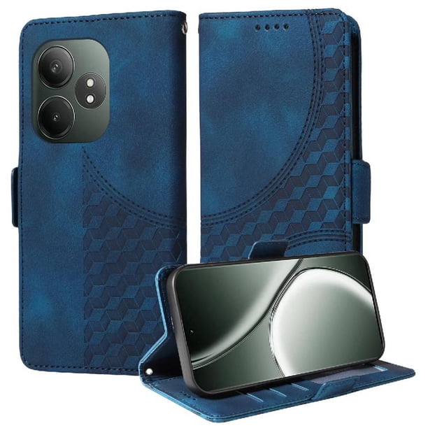 Carcasa FOXDOCK Realme GT 6 de cuero PU, diseño acolchado clásico, protección contra caídas y rayones