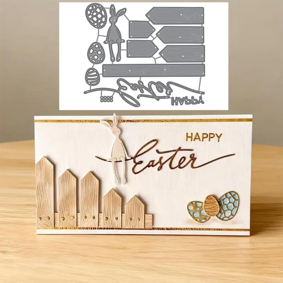 Matrices de corte metálicas Anxendong Conejo de Pascua 13 x 12 cm