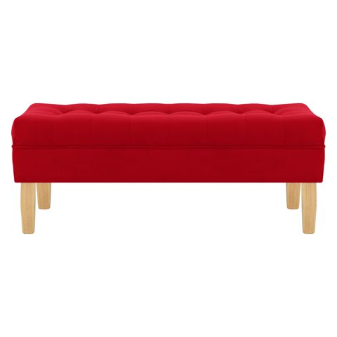Bodevir - Banqueta Wood 2C Felpa 05 Rojo