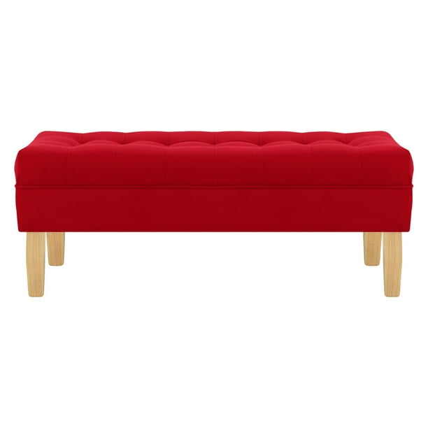 Banqueta Wood 2c Felpa 05 Rojo