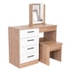 thumbnail image 2 of Mueble De Tocador Kaia 4 Cajones Miel Y Blanco Con Silla 126x100x42 Cm, 2 of 3