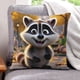 thumbnail image 1 of Mapache Fundas de almohada de terciopelo con tema, regalos de funda de almohada, decoración para el hogar, cojín de lanzar, regalo de cumpleaños para fans y parejas.50*50cm., 1 of 6