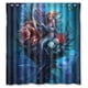 thumbnail image 1 of Cortina de ducha de sirena con ganchos, tamaño 66 x 72 pulgadas, 1 of 3