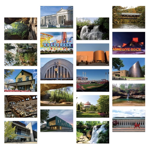Postales Dear Mapper 20 uds Paisaje de Ohio 10 × 14,8 cm