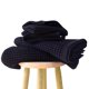 thumbnail image 1 of PÜSKÜL Natural Set de 4 Toallas Waffle de Algodón Turco 100% – Negro, 1 of 9