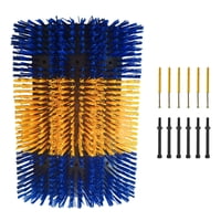 Magideal - Cepillo Rascador Para Ganado, Cepillo De Completo, Herramienta De Limpieza Con Tornillos, Rascador De Animales Resistente, Cepillo Para Caballo Azul Y Amarillo