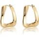 thumbnail image 1 of Pendientes de aro pequeños y gruesos, chapados en oro de 18 quilates, con forma irregular, para mujer., 1 of 5