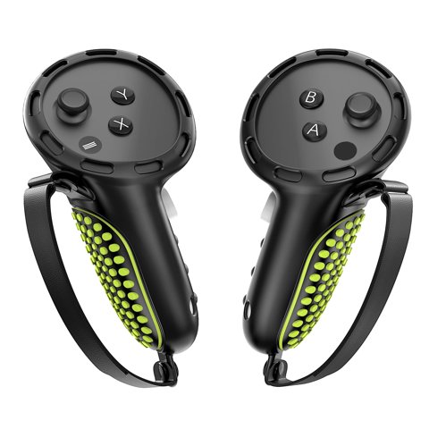 Funda De Agarre Accesorio Aaronmei Meta Quest 3S/3 Negro Verde