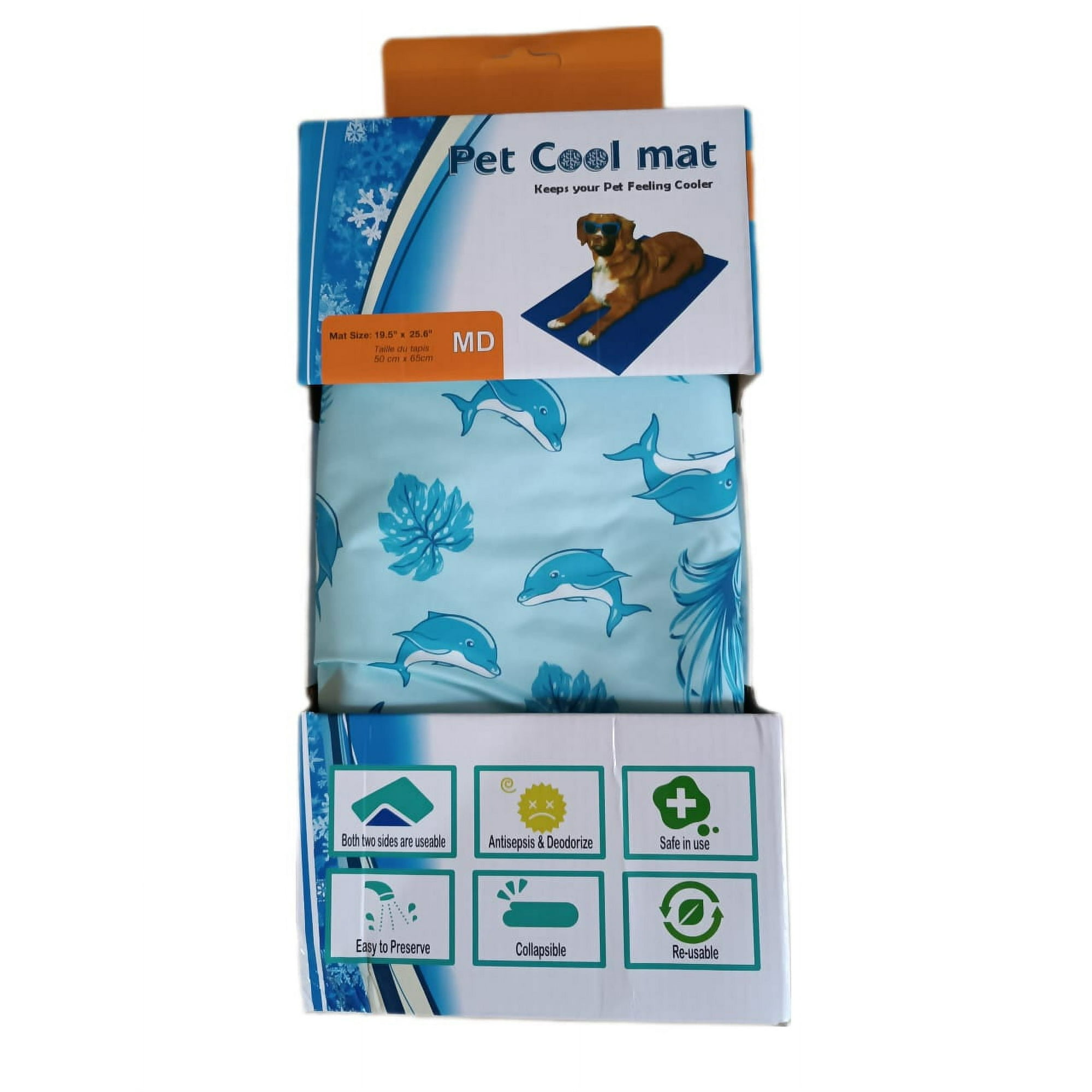 Defensor Forever - Manta Refrescante (refrigerante)perro Gato 50 X 65cms Talla M Diseño Delfin