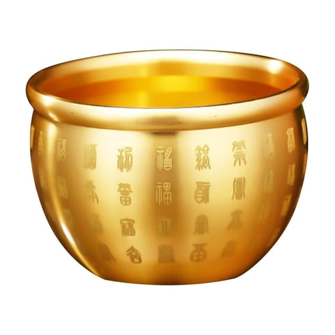 Bothyi - Jardinera Florero Decoración Dinero Banco Latón Fortuna Cilindro Para Fiesta En Casa Light7.3Cmx5Cmx4.6Cm