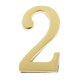 thumbnail image 1 of Número De Puerta Digital De Metal Dorado Placa De Buzón De Correo Fundido Casa Exterior Número 2, 1 of 5