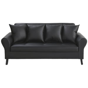 Bodevir - Sofa Lua 3C Pu 20 Negro