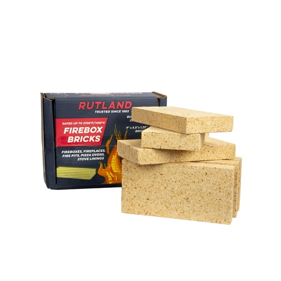 Ladrillos Refractarios RUTLAND 23x11x3 cm Paquete de 6 Color Beige
