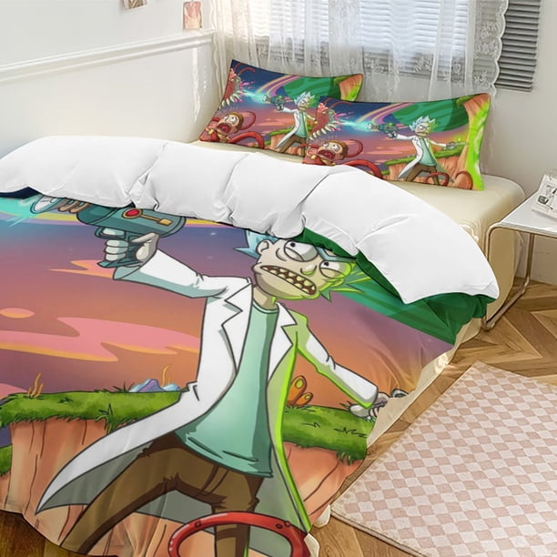 Rick And Morty 3-Piece Bedding Set Soft Warm And Comfortable Bed Set