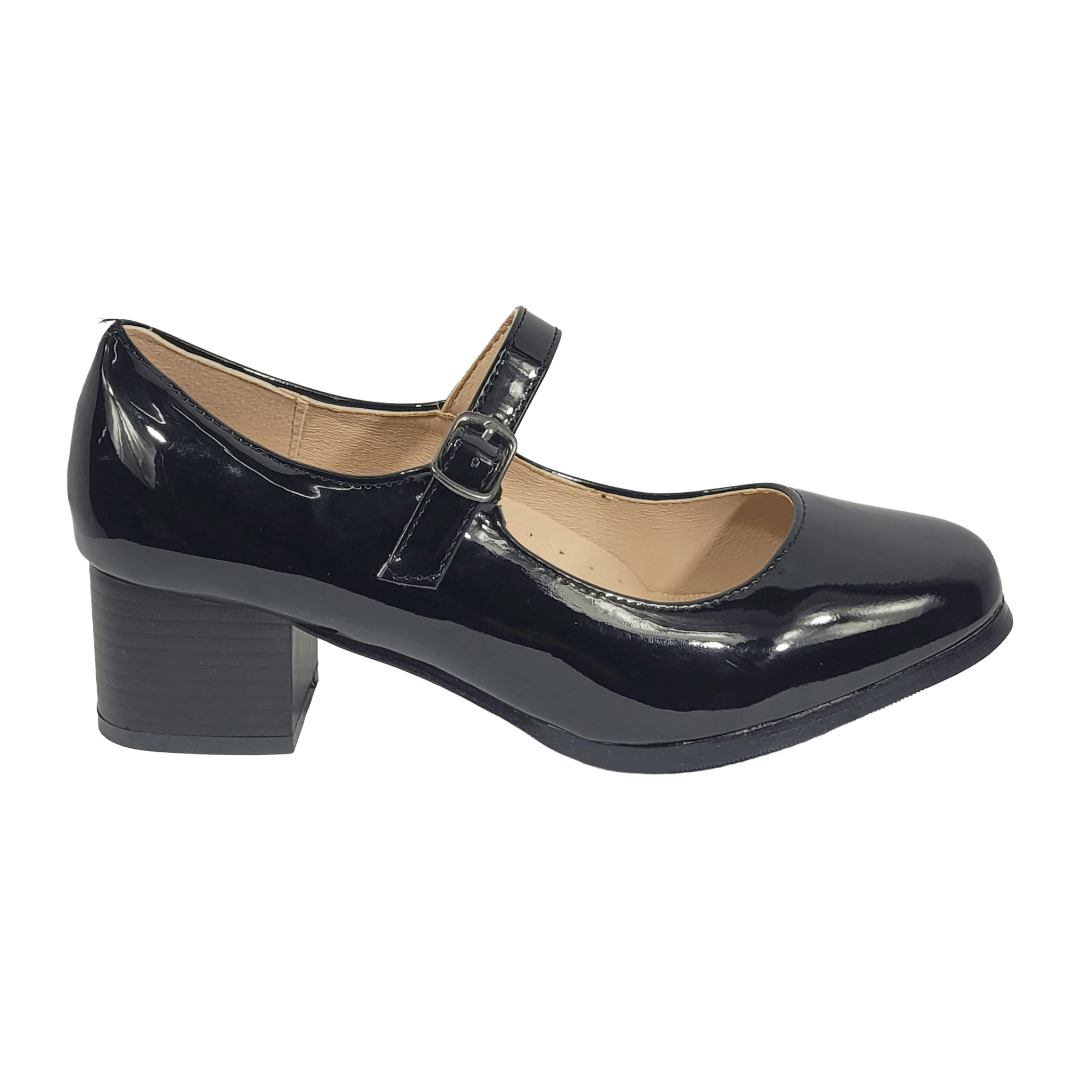Zapatos De Cueca Md Negro Charol Mujer 5R03-1A - Talla 41