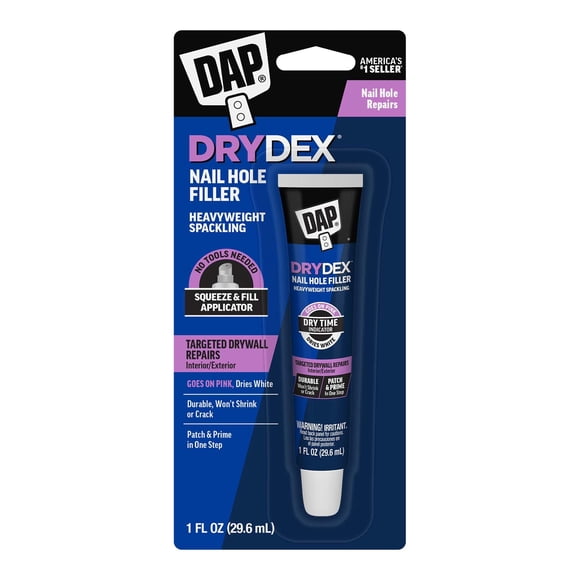 Relleno para orificios de uñas DAP DryDex de Spackling, 30 ml, color rosa y blanco