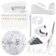 thumbnail image 1 of Juego de oficina suniya de 9 piezas, accesorios de escritorio blancos, 1 of 7