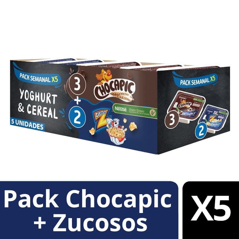Yoghurt Con Cereal Chocapic + Zucosos Multipack 710 g Nestlé