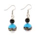 thumbnail image 1 of Fancy Glass Ball Metal Flower Cap Fish Gancho Colgante Pendiente Joyería Azul, 1 of 3