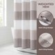 thumbnail image 3 of REGALWOVEN Juego de Cortinas de Ducha con Rayas de Waffle, Cortina de Baño de Tela Texturizada Impermeable con 12 Ganchos para Decoración de Baño Gris 71"W x 71"L, 3 of 7