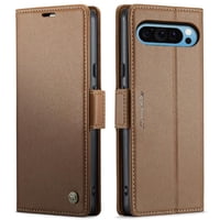 Caseme Tipo Cartera Google Pixel 9 Pro Xl Con Cierre Magnético, Rfid, Tarjetero, Soporte, Carga Inalámbrica