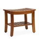 thumbnail image 3 of Banco de ducha de teca TeakCraft The Hermod de 53 cm con estante de 300 kg, 3 of 6
