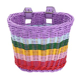 Magideal - Cesta De Bicicleta Para Niños, Decoración Frontal, Cesta De Almacenaje Para Bicicletas, Manillar Delantero, Cesta De Transporte Para Niñas Y Niños, Co Largo 25Cmx19Cmx18Cm