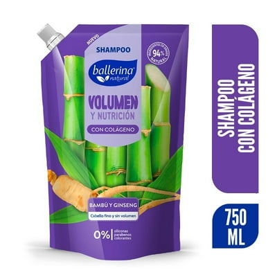 Shampoo Con Colágeno Bambú Y Ginseng 750 Ml Ballerina