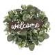 thumbnail image 5 of Welcone Wreath Green Leaves Garland Festival De Primavera Puerta Colgante De Pared B, 5 of 5