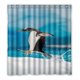 thumbnail image 1 of Cortina de ducha con diseño de pingüino, divertida y encantadora, con ganchos, tamaño 66 x 72 pulgadas, 1 of 3