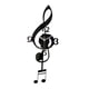 thumbnail image 1 of Reloj De Pared Con Notas Musicales. Arte Con Notas Musicales Para Sala De Estar O Habitación Infantil. Para Amantes De La Música. Negro., 1 of 5