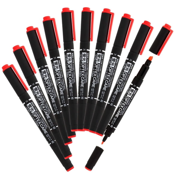 Resaltador Zebra Optex Care Rojo, 10 piezas B-WKCR1-R