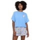 thumbnail image 1 of Pijama Mujer Corto Oversize Vuelos Celeste Corona, 1 of 5