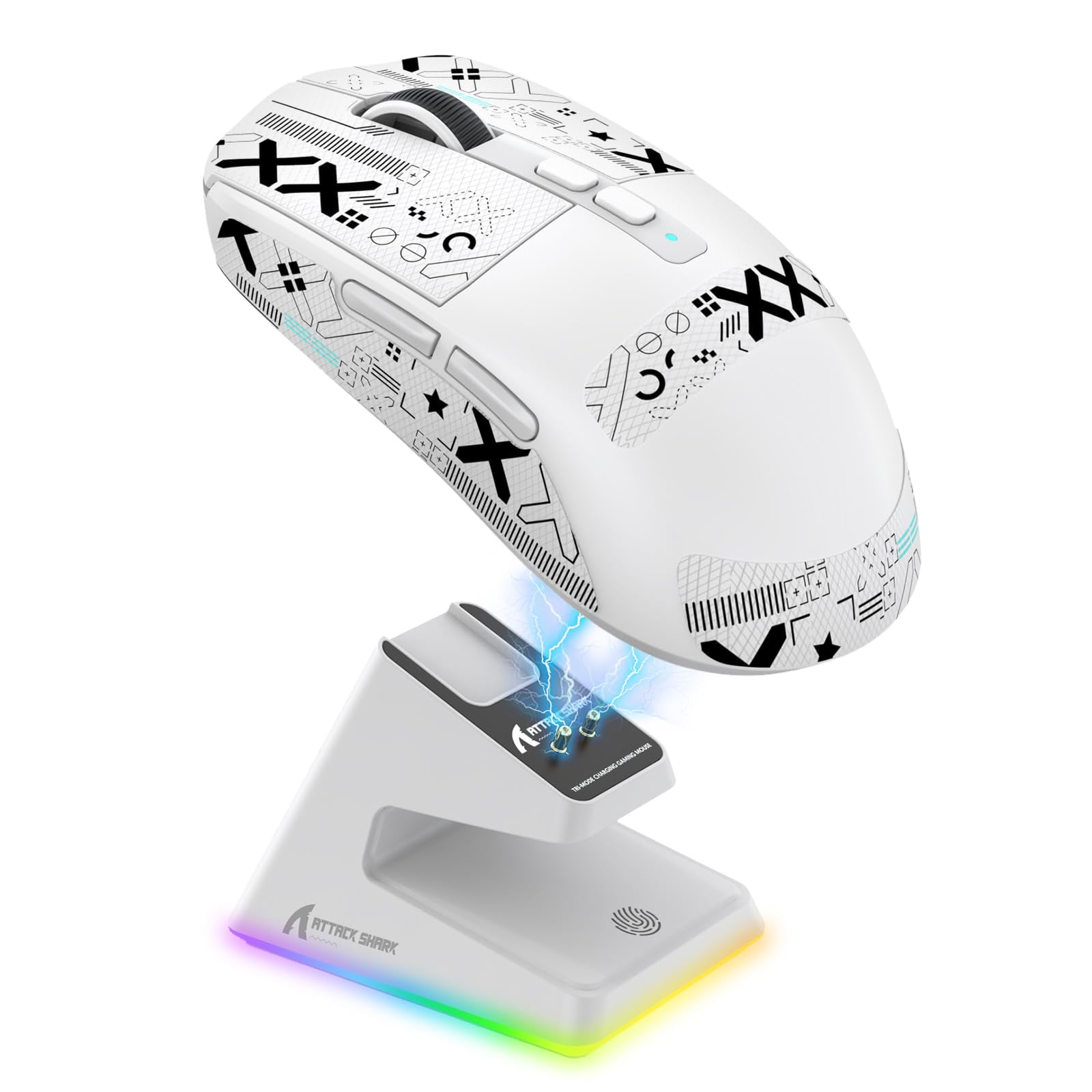 Ratón Inalámbrico Para Juegos Attack Shark X6 26k Dpi Rgb Blanco